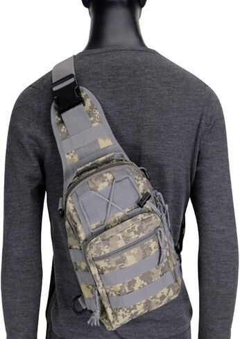 Small Hiking Daypack Sling Chest Bag Multifunctional Shoulder Messenger Crossbody Backpack Camping Pack ACU Camouflage in Saudi Arabia