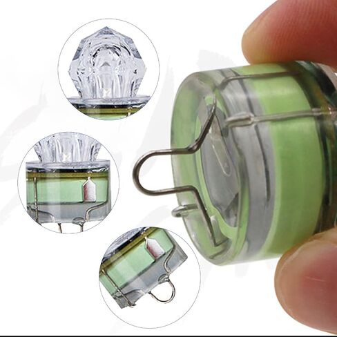 15PCS Mini Bright LED Deep Drop Underwater Diamond Fishing Flashing Light Bait Lure Light Attractants Squid Sturdy Practical Tool for Saltwater Freshwater Bass Halibut (4 .5 x 2.5cm,17g) in Saudi Arabia