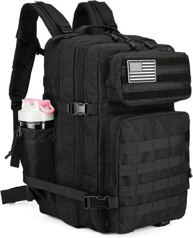 45L Tactical Assault Backpack 3 day assault pack with Molle Waterproof backpack Rucksack for Tactical Backpacks (Black-2) in Saudi Arabia