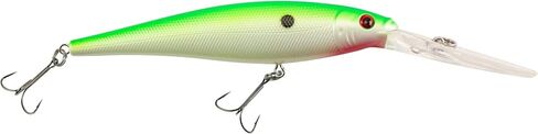 Berkley Flicker Minnow Fishing Lure, Flashy Green Crush, 1/2 oz, 4 1/2in | 11cm Crankbaits, Realistic Minnow Profile, Sharp Dive Curve Gets to Fish Quickly, Equipped with Fusion19 Hook in Saudi Arabia