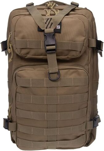 Tactical Bugout Durable Weatherproof Water-Resistant Computer Backpack with 2 Removable Pistol Cases, Tan, One Size in Saudi Arabia