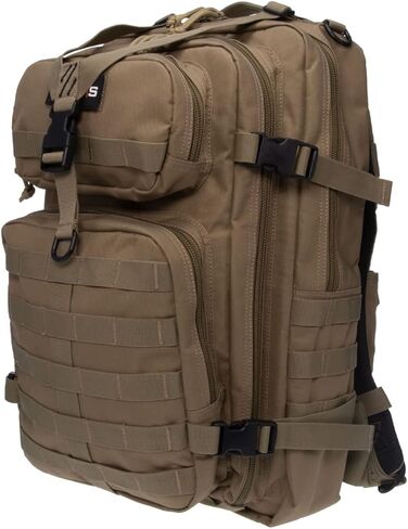 Tactical Bugout Durable Weatherproof Water-Resistant Computer Backpack with 2 Removable Pistol Cases, Tan, One Size in Saudi Arabia
