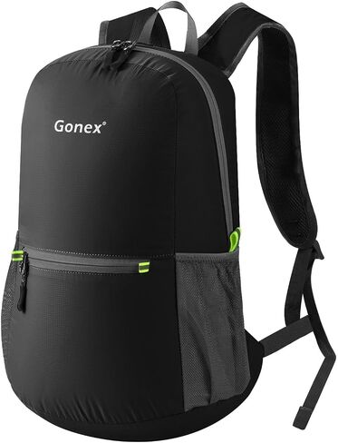 Gonex Ultra Lightweight Packable Daypack Backpack Handy Foldable Camping Outdoor Travel Cycling Backpacking Black in Kuwait