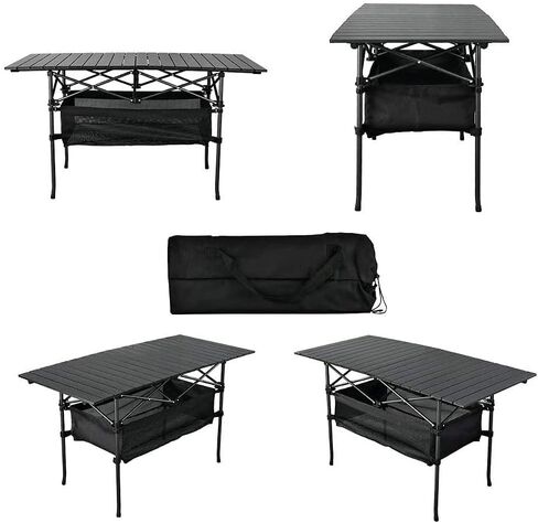 Outdoor Folding Portable Picnic Camping Table, Aluminum Roll-up Table with Easy Carrying Bag for Indoor,Outdoor,Camping, Beach,Backyard, BBQ, Party, Patio, Picnic in Saudi Arabia