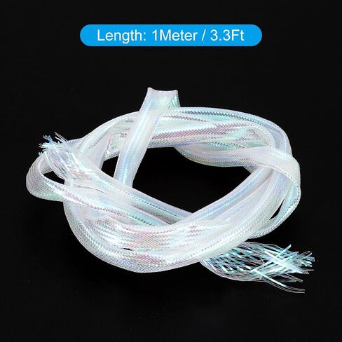 PATIKIL Fly Tying Material, Pearlescent Braid Tube Round Holographic Tinsel Tubing for Making Fishing Lure Fly Flies in Saudi Arabia