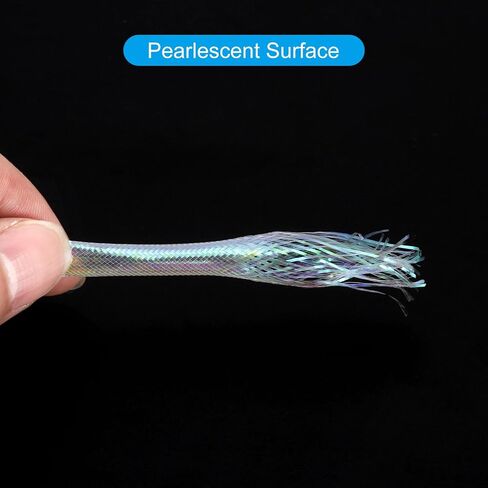 PATIKIL Fly Tying Material, Pearlescent Braid Tube Round Holographic Tinsel Tubing for Making Fishing Lure Fly Flies in Saudi Arabia