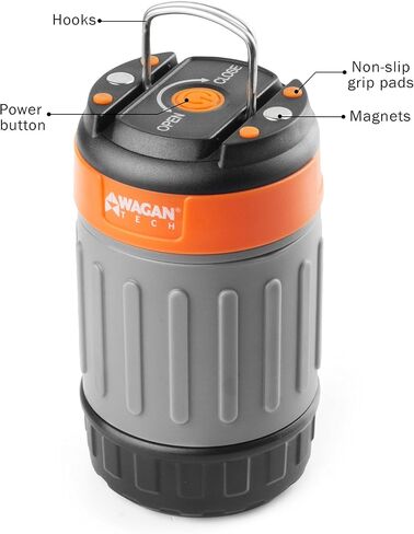 Wagan EL4303 LED Portable Lantern Flashlight Pop-Up Lantern Spotlight 3 Lighting Options AA Battery Powered Super Bright Collapsible Flashlight for Camping Hiking Emergencies Power Outage, Black in Kuwait