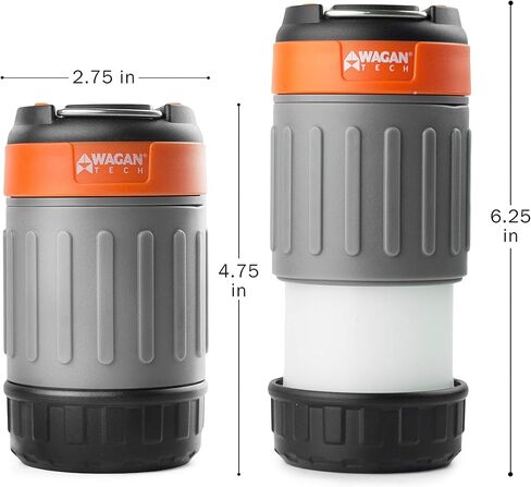 Wagan EL4303 LED Portable Lantern Flashlight Pop-Up Lantern Spotlight 3 Lighting Options AA Battery Powered Super Bright Collapsible Flashlight for Camping Hiking Emergencies Power Outage, Black in Kuwait