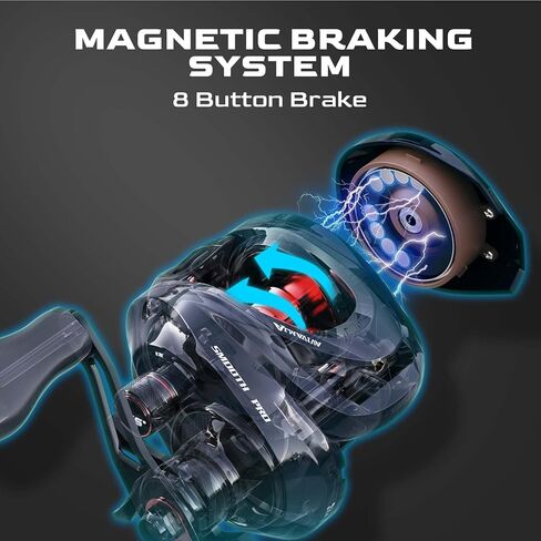 بكرة صب الطعم - بكرة صب عالية السعة مع محامل من الفولاذ المقاوم للصدأ 9+1، نسبة تروس 7.2:1، سحب 15 رطل - بكرة صيد الطعم in Kuwait