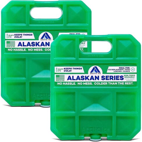 Arctic Ice Alaskan Series Reusable Ice Pack for Coolers, Lunch Boxes, Camping, Fishing, Hunting and More, Freezes at 33.8F (2-Pack) (5 LB - X-Large) in Saudi Arabia