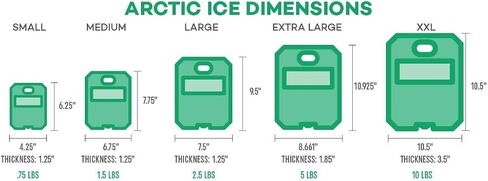 Arctic Ice Alaskan Series Reusable Ice Pack for Coolers, Lunch Boxes, Camping, Fishing, Hunting and More, Freezes at 33.8F (2-Pack) (5 LB - X-Large) in Saudi Arabia