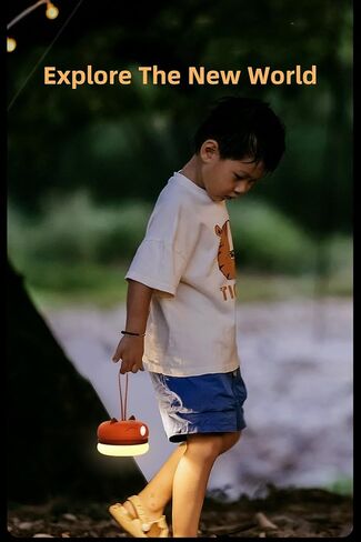 VKX Rechargeable LED Camping Lantern, Tent Hanging Light with 3 Light Modes for Camping, Halloween Flashlight, Hiking, Portable Lantern Flashlight, Night Light for Kids, Home, Power Outages (Red) in Kuwait