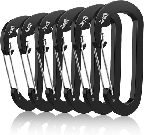 6 Pack Carabiner Clip D-Shape Spring for Keychain, 3 inch Heavy Duty Keychain Clip for Climbing Fishing Hiking Outdoor Keychain Clip Hook Multi-Color in Saudi Arabia