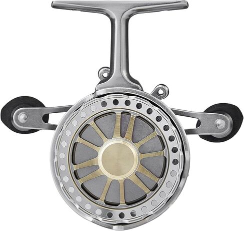 Inline Ice Fishing Reel with Adjustable Drop Rate, Star Drag and Push-Button Free Spool Feature, Made of CNC Machined Aluminum 2.7:1 Ratio 5 Ball Bearings in Saudi Arabia