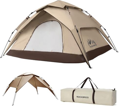 ROCKBROS Camping Tent for 2-3 Person, Waterproof Easy Up Instant Tent Windproof & Sunproof Cabin Tent for Family, Traveling, Outdoor, Hiking in Saudi Arabia