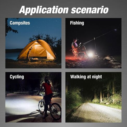 LED Solar Flashlight, Rechargeable Spotlights Flashlight Handheld USB and Solar Powered 2-in-1, COB Lanterns for Power Outages, Emergency, Hurricane, Hiking, Outdoor, Home in Saudi Arabia