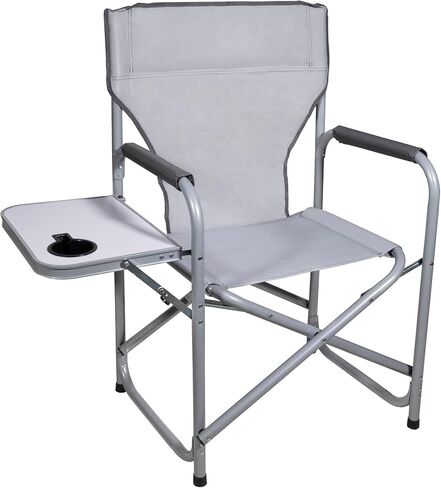 Zenithen Limited Foldable Portable Rocking Director's Chair Perfect for Sporting Events, Outdoor Activities, Camping, Patio Furniture, and Relaxing, Grey in Saudi Arabia