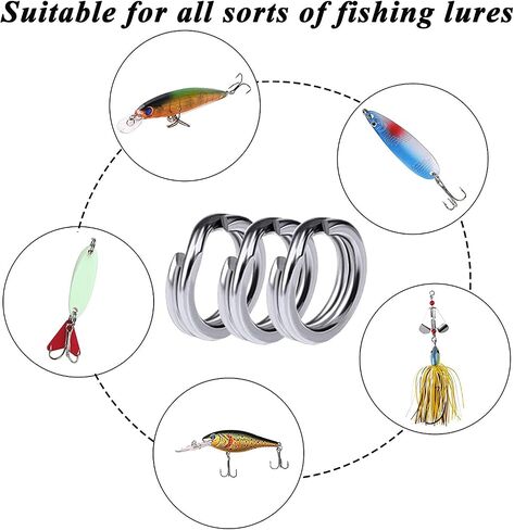 Fishing Treble Hooks Kit, 160pcs/Box Sharp Round Bend Treble Hooks Wide Gap High Carbon Steel Barbed Fish Hook for Lures Baits Saltwater Fishing in Saudi Arabia