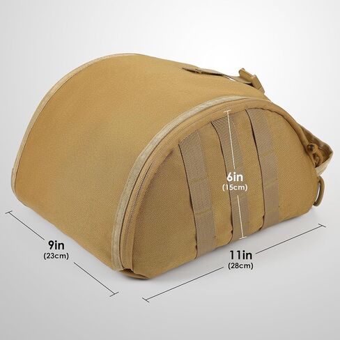 Tactical Helmet Bag Pack, Military Molle Pouch Multi-Purpose Carrying Storage Bag with USA Flag Patch & 2 PCS Molle Straps in Saudi Arabia