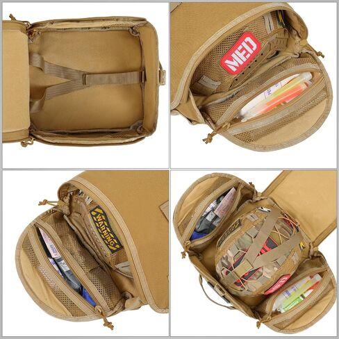 Tactical Helmet Bag Pack, Military Molle Pouch Multi-Purpose Carrying Storage Bag with USA Flag Patch & 2 PCS Molle Straps in Saudi Arabia