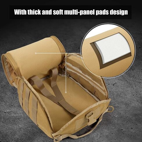 Tactical Helmet Bag Pack, Military Molle Pouch Multi-Purpose Carrying Storage Bag with USA Flag Patch & 2 PCS Molle Straps in Saudi Arabia