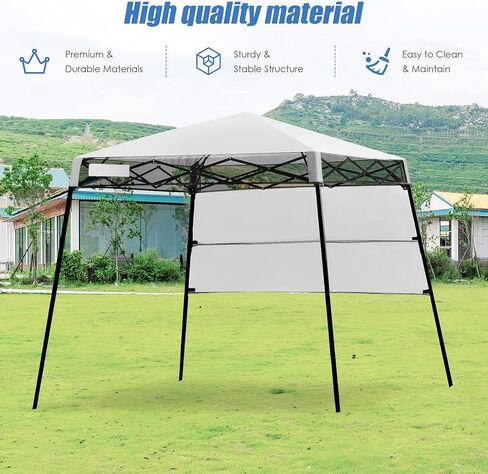 Fireflowery 7’ x 7’ Pop Up Canopy Tent, Portable Shelter Canopy w/Backpack, Outdoor Instant Canopy Tent, Lightweight & Compact for Hiking, Fishing, Camping, Picnic (7'x7' Base, 6'x6' top) in Saudi Arabia