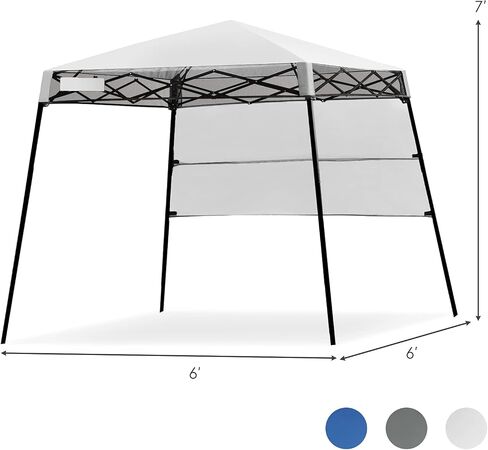 Fireflowery 7’ x 7’ Pop Up Canopy Tent, Portable Shelter Canopy w/Backpack, Outdoor Instant Canopy Tent, Lightweight & Compact for Hiking, Fishing, Camping, Picnic (7'x7' Base, 6'x6' top) in Saudi Arabia