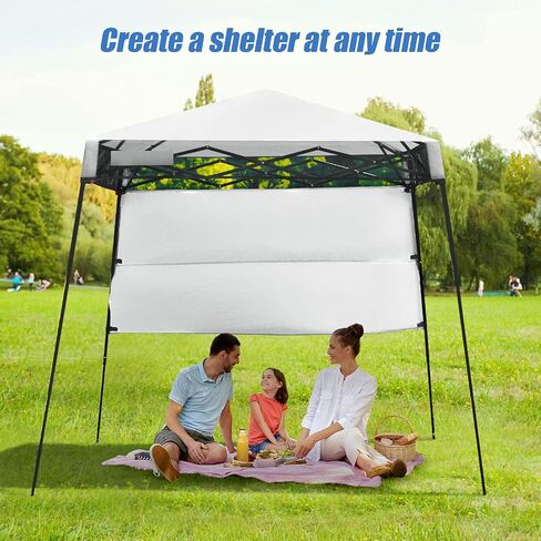 Fireflowery 7’ x 7’ Pop Up Canopy Tent, Portable Shelter Canopy w/Backpack, Outdoor Instant Canopy Tent, Lightweight & Compact for Hiking, Fishing, Camping, Picnic (7'x7' Base, 6'x6' top) in Saudi Arabia
