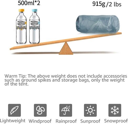 3FULGEAR Lanshan 2 Pro Tent 2 Person Ultralight Camping Tent, 3/4 Season Professional 20D Silnylon Rodless Tent for Camping, Climbing, Hiking in Saudi Arabia