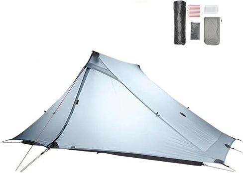 3FULGEAR Lanshan 2 Pro Tent 2 Person Ultralight Camping Tent, 3/4 Season Professional 20D Silnylon Rodless Tent for Camping, Climbing, Hiking in Saudi Arabia