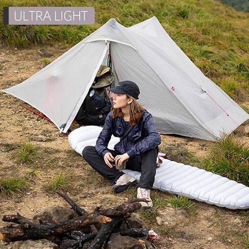3FULGEAR Lanshan 2 Pro Tent 2 Person Ultralight Camping Tent, 3/4 Season Professional 20D Silnylon Rodless Tent for Camping, Climbing, Hiking in Saudi Arabia
