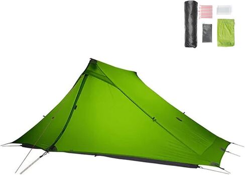 3FULGEAR Lanshan 2 Pro Tent 2 Person Ultralight Camping Tent, 3/4 Season Professional 20D Silnylon Rodless Tent for Camping, Climbing, Hiking in Saudi Arabia