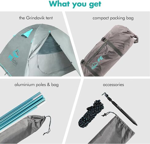 FE Active Waterproof Camping Tent, for Travel and Outdoor Activities. Camping essential for Hikers and outdoor enthusiast in Saudi Arabia