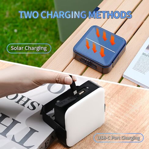 Solar Camping Lantern Rechargeable -1000LM 8000mAh Portable Tent Light, IP65 Waterproof Outdoor LED Flashlight for Hiking, Emergency, Camping Essential in Saudi Arabia