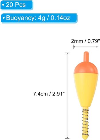 PATIKIL Fishing Float Bobbers Hard ABS Oval Stick Spring Slip Bobber for Crappie Trout Bass Fishing in Saudi Arabia