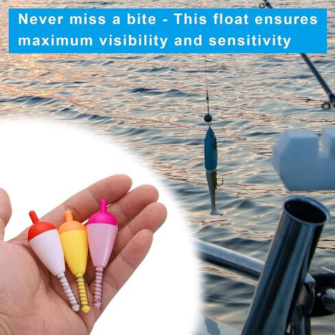 PATIKIL Fishing Float Bobbers Hard ABS Oval Stick Spring Slip Bobber for Crappie Trout Bass Fishing in Saudi Arabia