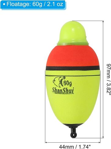 PATIKIL Lighted Fishing Slip Bobbers, EVA Green Red LED Light Fishing Float for Night Fishing in Saudi Arabia