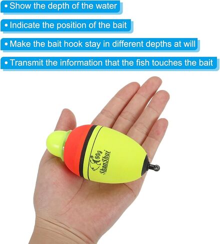 PATIKIL Lighted Fishing Slip Bobbers, EVA Green Red LED Light Fishing Float for Night Fishing in Saudi Arabia