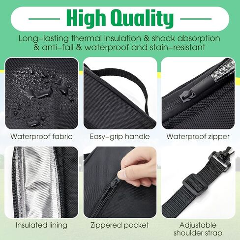 قطعتان من ملحقات الجولف لحقيبة تبريد الجولف من أجل مبرد البيرة المعزول الناعم الجوانب، 12 عبوة من العلب أو 4 زجاجات نبيذ لأنشطة الجولف الخارجية والحفاظ على المشروبات باردة لساعات، باللون الأسود والرمادي in Kuwait