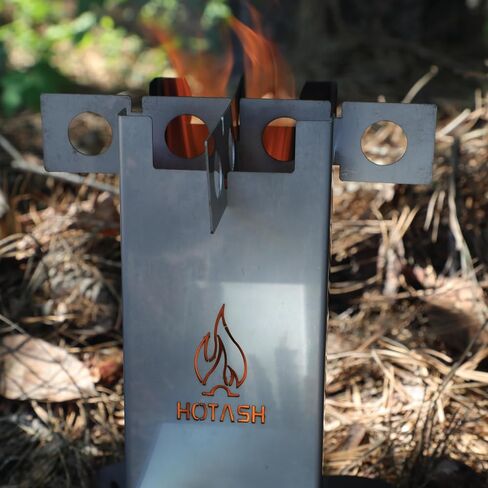 Hot Ash Mini Wood Burning Titanium and Aluminum Rocket Stove - Compact 1lb Stove for Outdoor Cooking, Camping, and More in Saudi Arabia