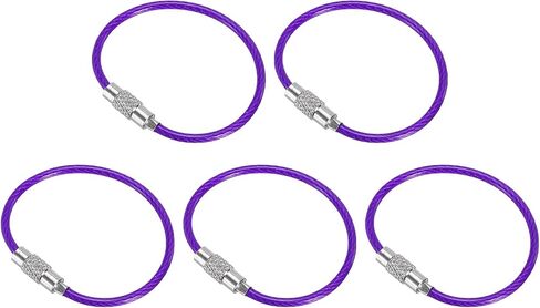PATIKIL Wire Keychain Cable Stainless Steel Key Ring Loop for Outdoor Hiking Sport in Saudi Arabia