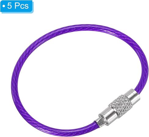 PATIKIL Wire Keychain Cable Stainless Steel Key Ring Loop for Outdoor Hiking Sport in Saudi Arabia