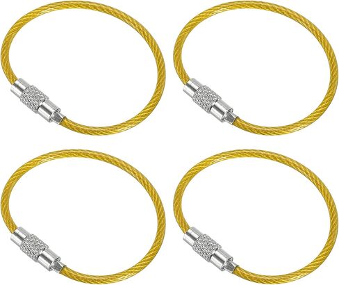 PATIKIL Wire Keychain Cable Stainless Steel Key Ring Loop for Outdoor Hiking Sport in Saudi Arabia