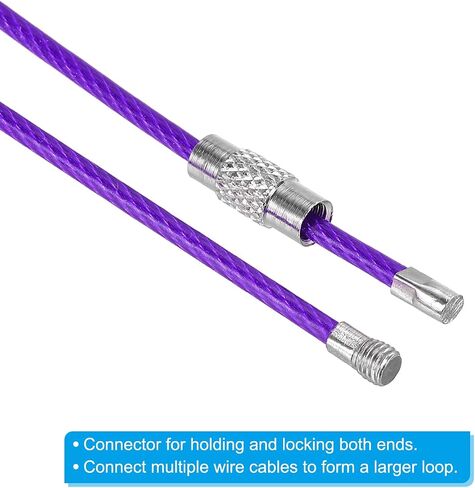 PATIKIL Wire Keychain Cable Stainless Steel Key Ring Loop for Outdoor Hiking Sport in Saudi Arabia