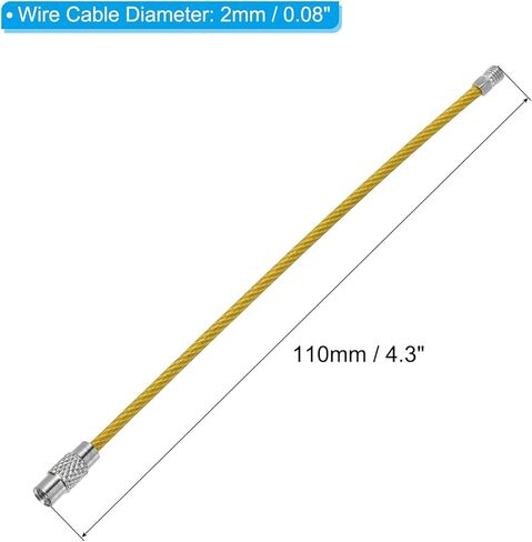 PATIKIL Wire Keychain Cable Stainless Steel Key Ring Loop for Outdoor Hiking Sport in Saudi Arabia