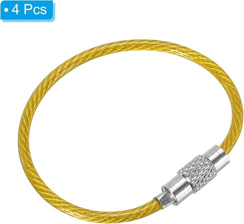PATIKIL Wire Keychain Cable Stainless Steel Key Ring Loop for Outdoor Hiking Sport in Saudi Arabia