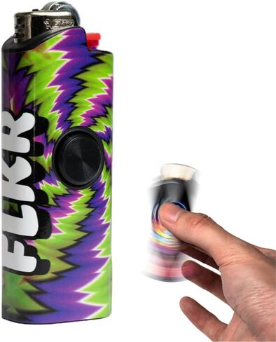 FLKR LYTR® Flicker Spinner Lighter Case - Multifunctional Case for EDC Enthusiasts. Durable, Pocket-Sized Gift for Adults with ADHD (Mushroom Small Design - Single) - for Standard BIC Lighters in Saudi Arabia
