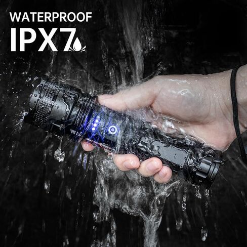 مصابيح LED قابلة لإعادة الشحن من MIXILIN، لومن عالي، 990,000 لومن مصباح يدوي فائق السطوع مع 7 أوضاع، مصابيح يدوية قوية متعددة الوظائف لحالات الطوارئ في التخييم المنزلي - عبوتان in Kuwait