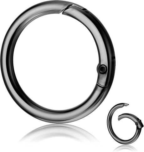 10 Pcs Black Key Ring,Key Ring Clip Zinc Alloy Key Rings Heavy Duty O Ring Clip Spring O Ring Key Rings Buckle for Car Keys Purses (1 Inch,Black) in Saudi Arabia