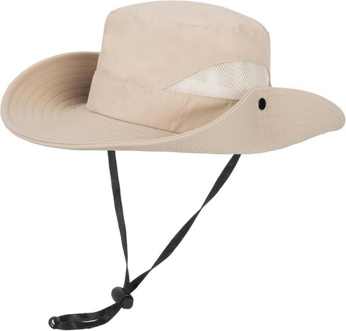 Kids Sun Hat UV-Protection Boys Girls Fishing Hat Outdoor Wide Brim Beach Hats Safari Hat (5-10Y) in Saudi Arabia